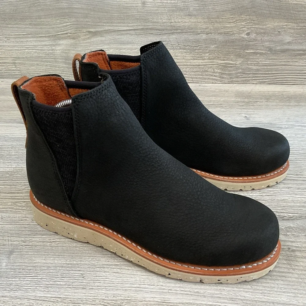 Irish Setter Fifty Chelsea Boots Black Leather Sole A3929 Women Size 8 NEW